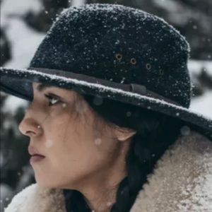 Filson Mackinaw 100% Virgin Wool Packet Hat Fedora Charcoal. Size medium